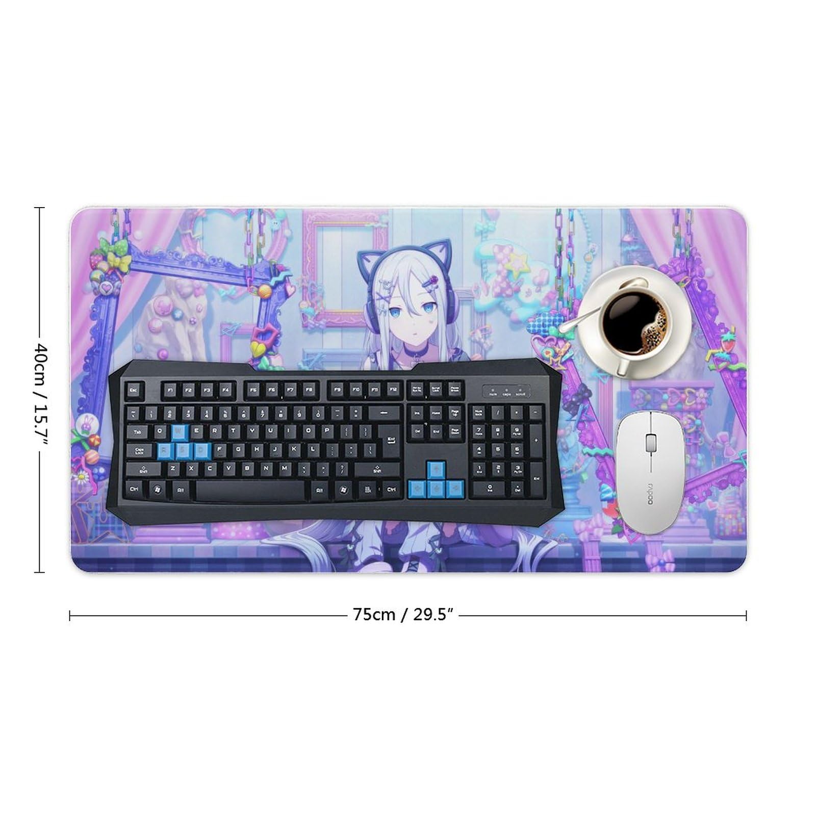 花海咲季 ゲーミングマウスパッド ラバーマット デスクマット プレイマット Amazon.co.jp: 沙花叉クロヱ プレイマット デスクマット マウス